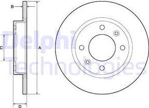 Delphi BG2572 - Тормозной диск unicars.by