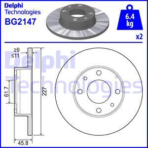 Delphi BG2147 - Тормозной диск unicars.by