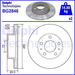 Delphi BG2846 - Тормозной диск unicars.by