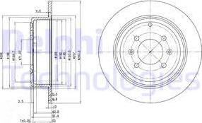 Delphi BG2873C - Тормозной диск unicars.by