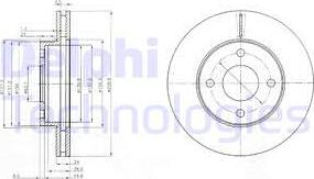 Delphi BG2350 - Тормозной диск unicars.by