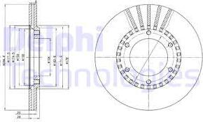 Delphi BG2365 - Тормозной диск unicars.by