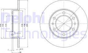 Delphi BG2325 - Тормозной диск unicars.by