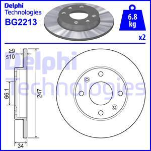 Delphi BG2213 - Тормозной диск unicars.by