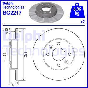 Delphi BG2217 - Тормозной диск unicars.by