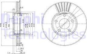 Delphi BG2745C-18B1 - Тормозной диск unicars.by