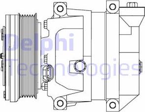 Delphi CS10095-12B1 - Компрессор кондиционера unicars.by