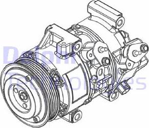 Delphi CS20495 - Компрессор кондиционера unicars.by