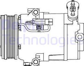 Delphi CS20432 - Компрессор кондиционера unicars.by