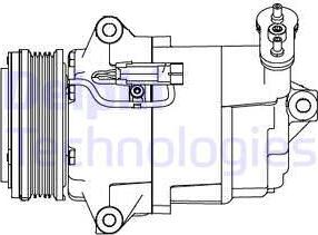 Delphi CS20429 - Компрессор кондиционера unicars.by