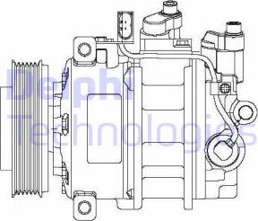 Delphi CS20475 - Компрессор кондиционера unicars.by