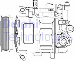 Delphi CS20476 - Компрессор кондиционера unicars.by