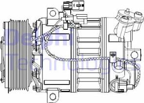 Delphi CS20477 - Компрессор кондиционера unicars.by