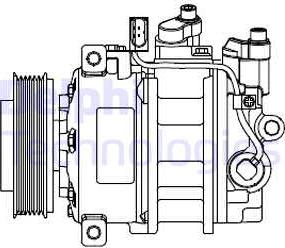 Delphi CS20546 - Компрессор кондиционера unicars.by