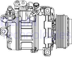 Delphi CS20547 - Компрессор кондиционера unicars.by