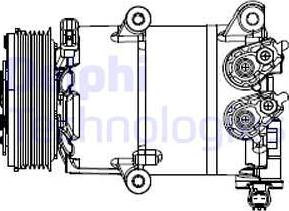 Delphi CS20553 - Компрессор кондиционера unicars.by