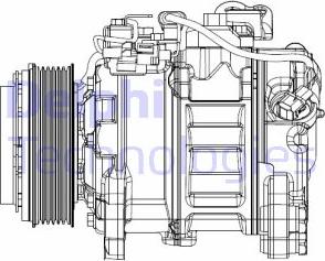 Delphi CS20501 - Компрессор кондиционера unicars.by