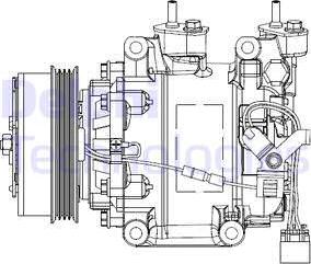 Delphi CS20515 - Компрессор кондиционера unicars.by