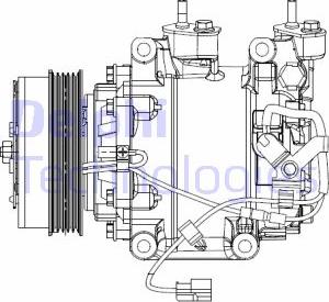 Delphi CS20510 - Компрессор кондиционера unicars.by