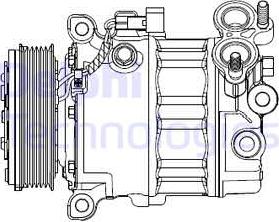 Delphi CS20512 - Компрессор кондиционера unicars.by