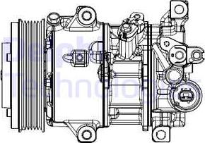 Delphi CS20537 - Компрессор кондиционера unicars.by