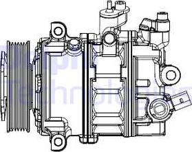 Delphi CS20529 - Компрессор кондиционера unicars.by