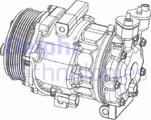 Delphi CS20351 - Компрессор кондиционера unicars.by