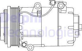 Delphi CS20306 - Компрессор кондиционера unicars.by