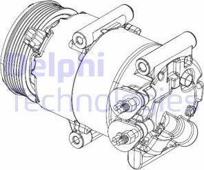 Delphi CS20324 - Компрессор кондиционера unicars.by