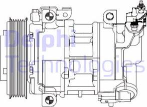 Delphi CS20325 - Компрессор кондиционера unicars.by