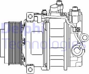 Delphi CS20378 - Компрессор кондиционера unicars.by