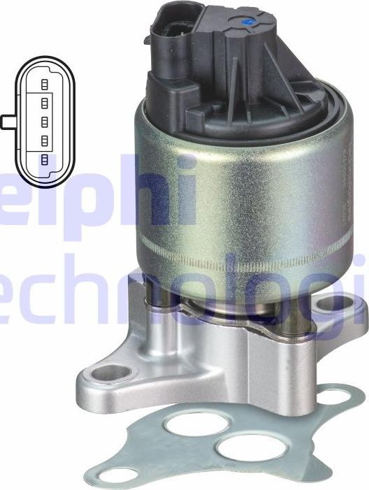 Delphi EG10545-12B1 - Клапан возврата ОГ unicars.by