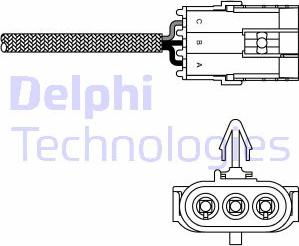 Delphi ES10995-12B1 - Лямбда-зонд, датчик кислорода unicars.by