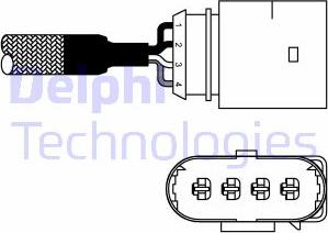 Delphi ES10978-12B1 - Лямбда-зонд, датчик кислорода unicars.by