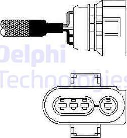 Delphi ES10403-12B1 - Лямбда-зонд, датчик кислорода unicars.by