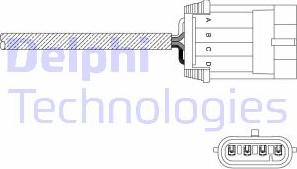 Delphi ES11055-12B1 - Лямбда-зонд, датчик кислорода unicars.by