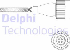 Delphi ES11057-12B1 - Лямбда-зонд, датчик кислорода unicars.by