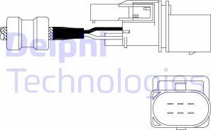 Delphi ES11014-12B1 - Лямбда-зонд, датчик кислорода unicars.by