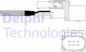 Delphi ES11022-12B1 - Лямбда-зонд, датчик кислорода unicars.by