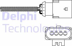 Delphi ES20303-12B1 - Лямбда-зонд, датчик кислорода unicars.by