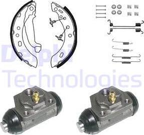 Delphi KP914 - Комплект тормозных колодок, барабанные unicars.by