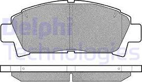 Delphi LP940 - Тормозные колодки, дисковые, комплект unicars.by