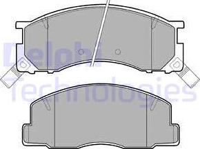 Delphi LP941 - Тормозные колодки, дисковые, комплект unicars.by