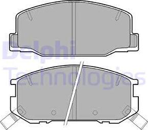 Delphi LP942 - Тормозные колодки, дисковые, комплект unicars.by