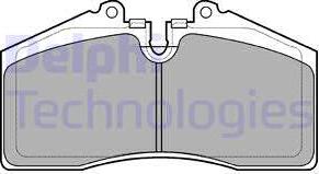 Delphi LP957 - Тормозные колодки, дисковые, комплект unicars.by