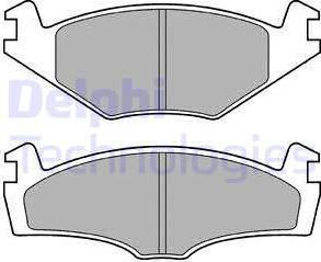 Delphi LP979 - Тормозные колодки, дисковые, комплект unicars.by