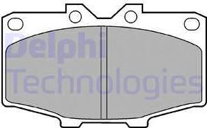 Delphi LP448 - Тормозные колодки, дисковые, комплект unicars.by