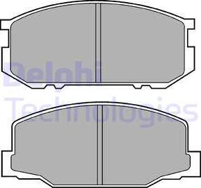 Delphi LP456 - Тормозные колодки, дисковые, комплект unicars.by