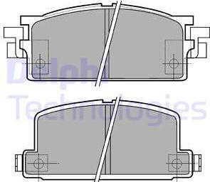 Delphi LP462 - Тормозные колодки, дисковые, комплект unicars.by