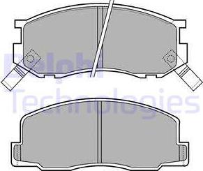 Delphi LP409 - Тормозные колодки, дисковые, комплект unicars.by